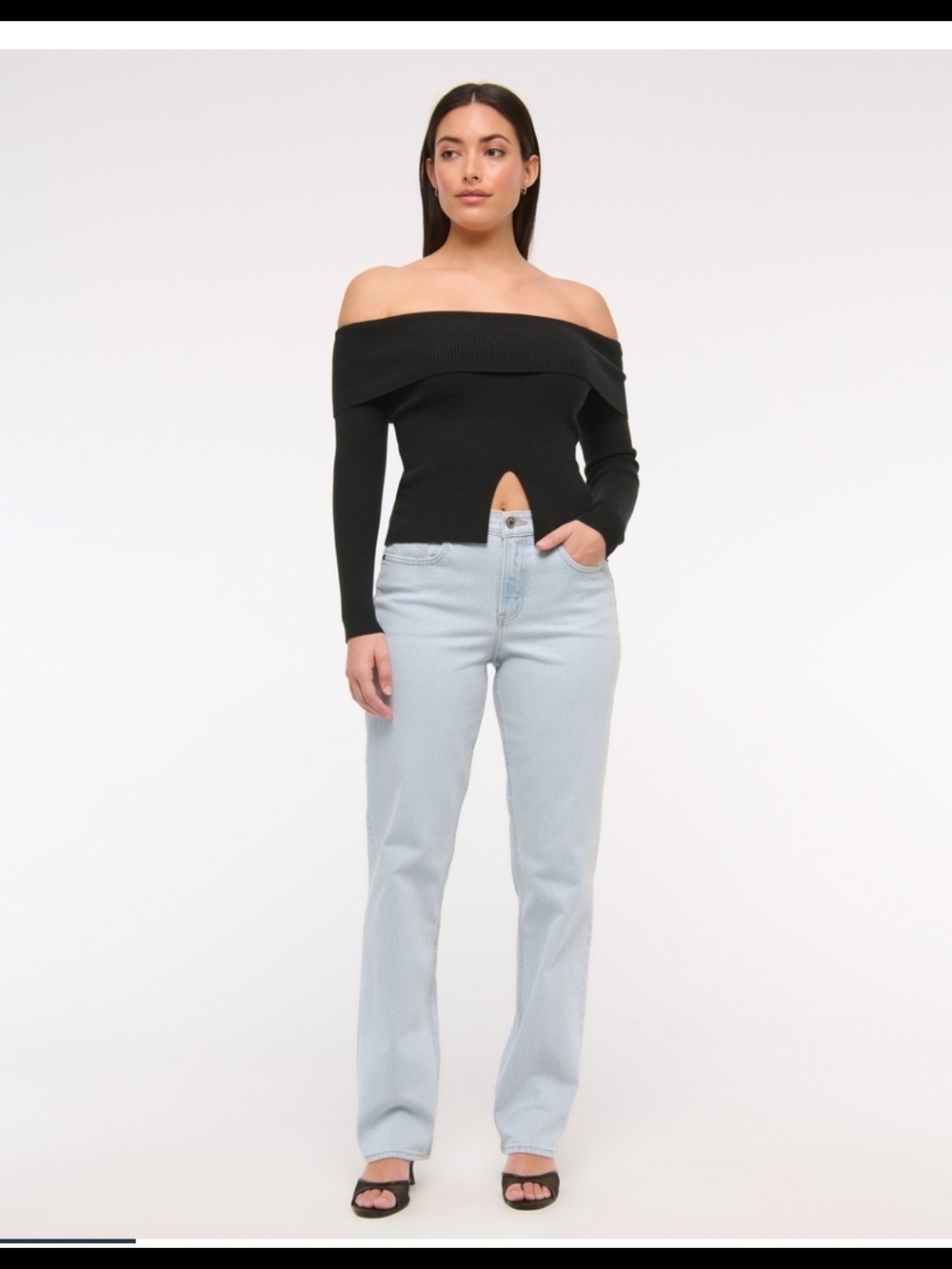 Abercrombie & Fitch Light Wash Straight-Leg Jeans - Pale Blue